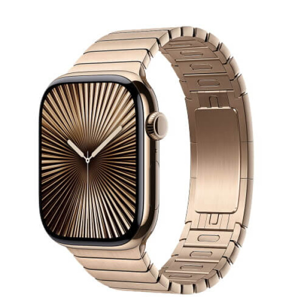 Apple Watch Series 10 42mm Gold Titanium Case with Link Bracelet (MX0N3)