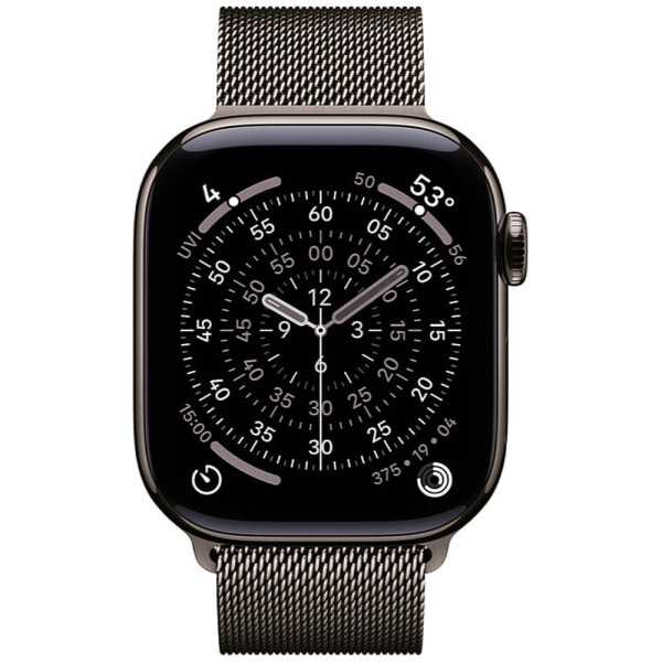 Apple Watch Series 11 42mm Slate Titanium Case with Slate Milanese Loop S/M (MF9K4/MGJ14)