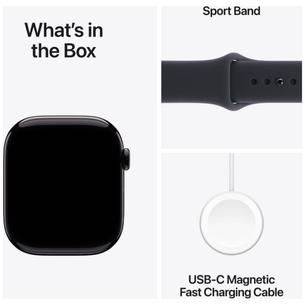 Apple Watch Series 11 GPS + Cellular 46mm Space Gray Aluminium Case with Black Sport Band S/M (MFC94)