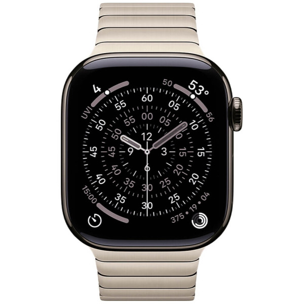 Apple Watch Series 11 42mm Slate Titanium Case with Natural Link Bracelet (MF9K4/MXMA3)