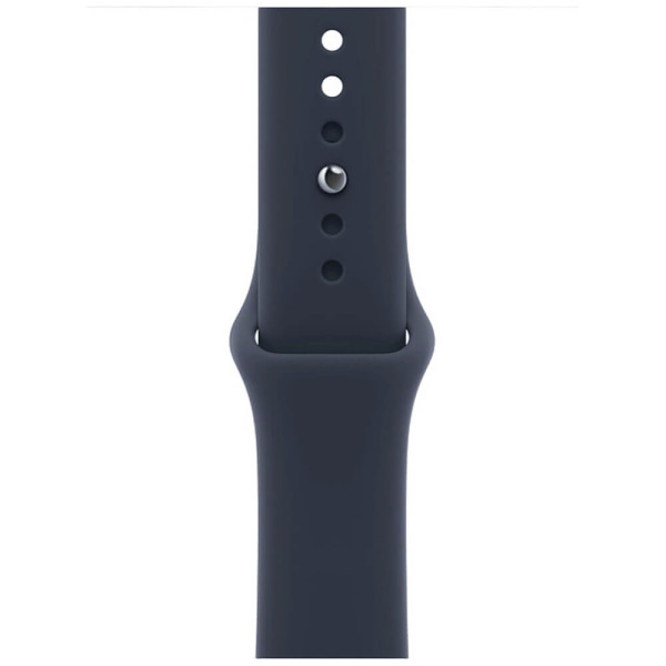 Apple Watch Series 12 42mm GPS + Cellular Natural Titanium Case with Navy Blue Sport Band M/L (MJGG4)