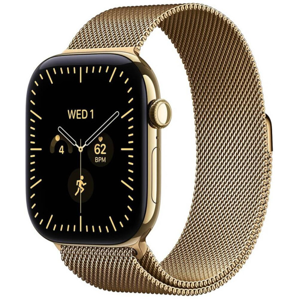 Apple Watch Series 12 46mm GPS + Cellular Radiant Gold Titanium Case with Radiant Gold Milanese Loop S/M (MJGU4)