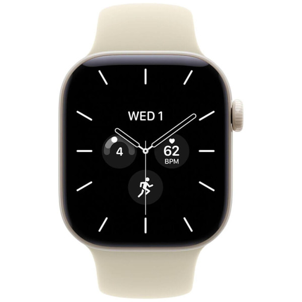 Apple Watch Series 12 46mm GPS + Cellular Pearl White Ceramic Case with Sand Sport Band M/L (MJH24)
