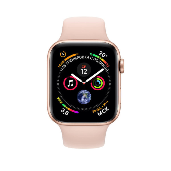 б/у Apple WATCH Series 4 40mm GPS Gold Aluminum Case with Pink Sand Sport Band (MU682) (Відмінний стан)