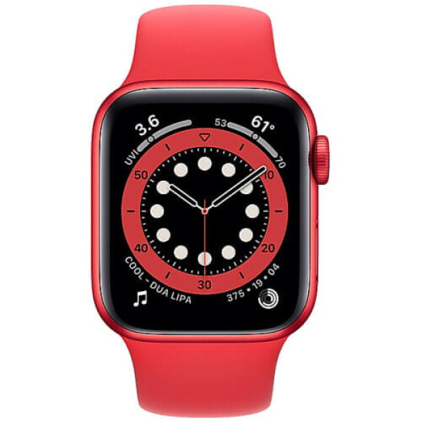 б/у Apple WATCH Series 6 40mm Red Aluminium Case with (PRODUCT)RED Sport Band (M00A3) (Середній стан)