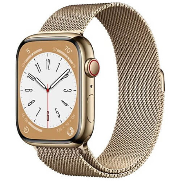 Apple WATCH Series 8 45mm Gold Stainless Steel Case with Milanese Loop Gold (MNKP3/MNKQ3)