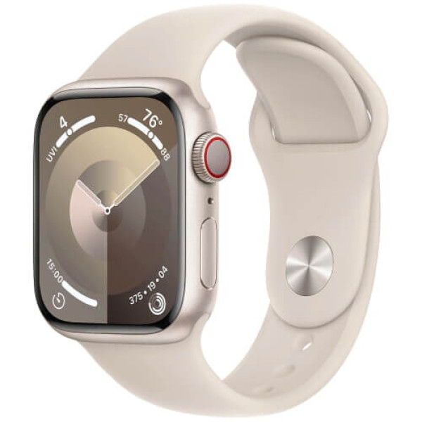 Apple WATCH Series 9 41mm GPS + Cellular Starlight Aluminium Case with Starlight Sport Band M/L (MRHP3)