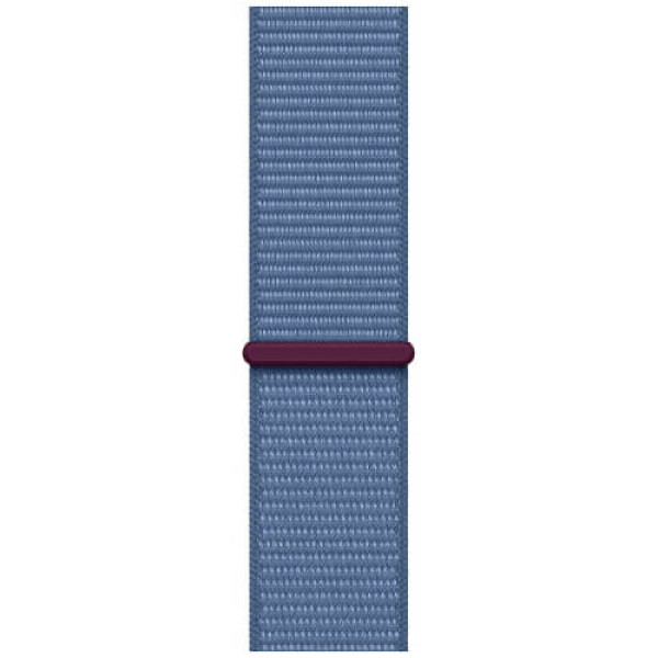 Apple Watch Series 9 GPS 45mm Silver Aluminum Case with Winter Blue Sport Loop (MR9F3)