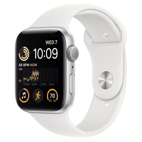 Apple WATCH Series SE 2 44mm LTE Silver Aluminium Case with White Sport Band (MNQ23)