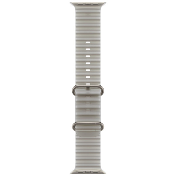 Apple Watch Ultra 4 Natural Titanium Case with Translucent Gray Ocean Band (MJAD4)
