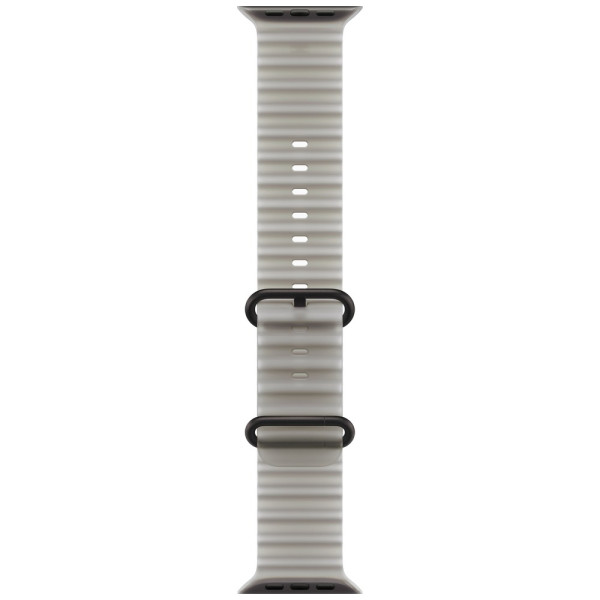 Apple Watch Ultra 4 Black Titanium Case with Translucent Gray Ocean Band (MJCT4+MKAQ4)
