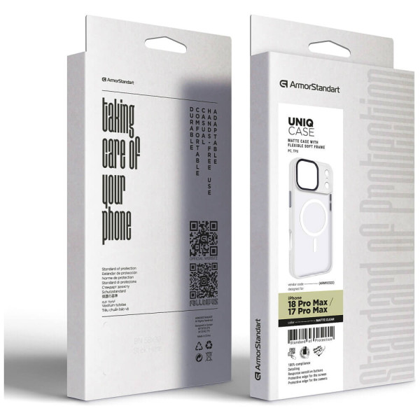Чохол ArmorStandart Uniq MagCase for Apple iPhone 18 Pro Max/17 Pro Max Matte Clear (ARM92323)
