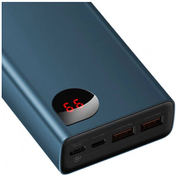 Зовнішній акумулятор Baseus Adaman Metal Digital Display Quick Charge Power Bank 65W 20000mAh Blue (PPIMDA-D03)