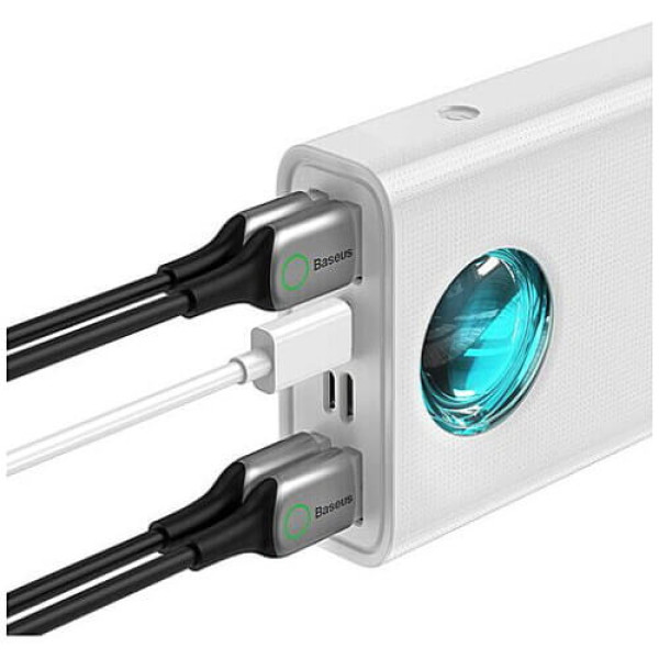 Зовнішній акумулятор Baseus Amblight Digital Display Quick Charge 65W 30000mAh White (PPLG-A02, PPLG000102)
