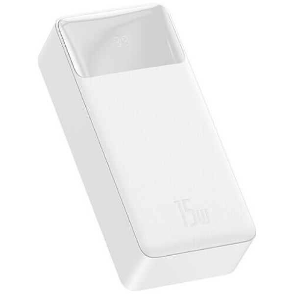Зовнішній акумулятор Baseus Bipow Digital Display 15W 30000mAh White (PPDML-K02)