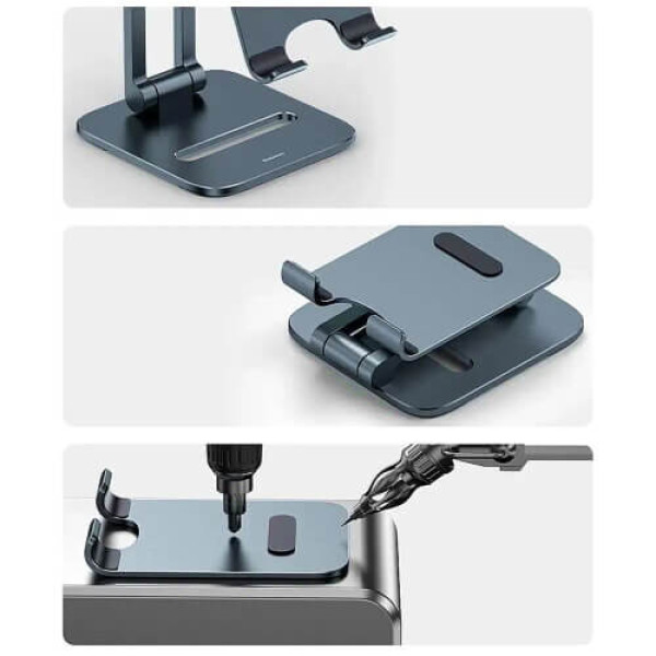Підставка Baseus Desktop Biaxial Foldable Metal Stand Grey (LUSZ000113)