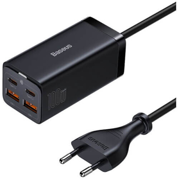 Мережевий зарядний пристрій Baseus GaN 3 Pro 100W Black with Type-C/Type-C (CCGP000101)