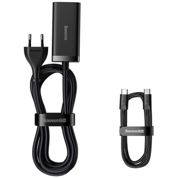 Мережевий зарядний пристрій Baseus GaN 3 Pro 100W Black with Type-C/Type-C (CCGP000101)
