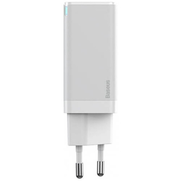 Мережевий зарядний пристрій Baseus GaN2 Lite Quick Charger C+U 65W EU White (CCGAN2L-B02)