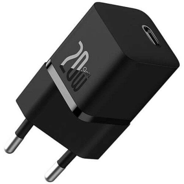 Мережевий зарядний пристрій Baseus GaN5 Fast Charger (mini) 1C 20W Black (CCGN050101)