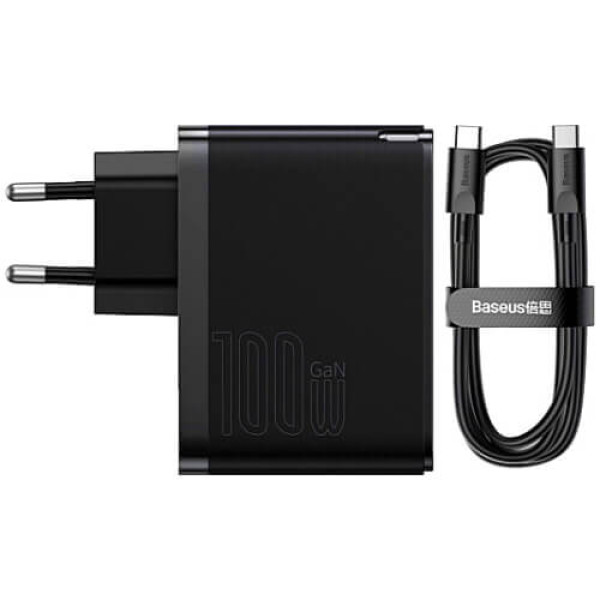 Мережевий зарядний пристрій Baseus GaN5 Pro Fast Charger Type-C/Type-C 100W Black (CCGP090201)