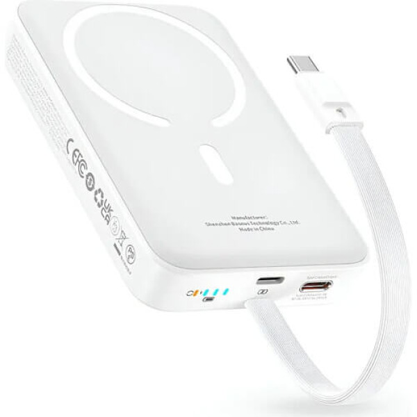 Зовнішній акумулятор Baseus Magnetic Mini Wireless Fast Charge Type-C Edition 10000mAh 30W Stellar Whie (P1002210B223-00)