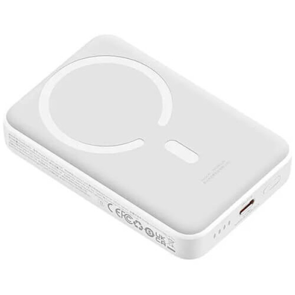 Зовнішній акумулятор Baseus Magnetic Mini Wireless Fast Charge Power Bank 10000mAh 30W White (PPCX110202)
