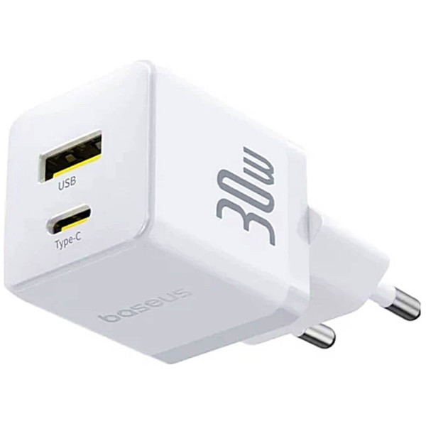 Мережевий зарядний пристрій Baseus Palm Fast Charger 30W White (P1011160A213-00)