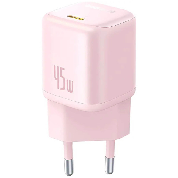 Мережевий зарядний пристрій Baseus PicoGo GaN Fast Charger 45W Baby Pink (P10176800413-00)