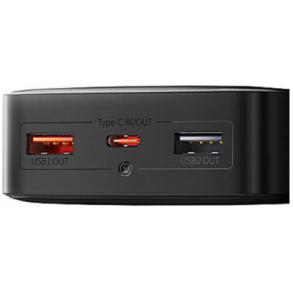 Зовнішній акумулятор Baseus Power Bank 20000mAh Bipow Display 25W Black (PPBD020301)