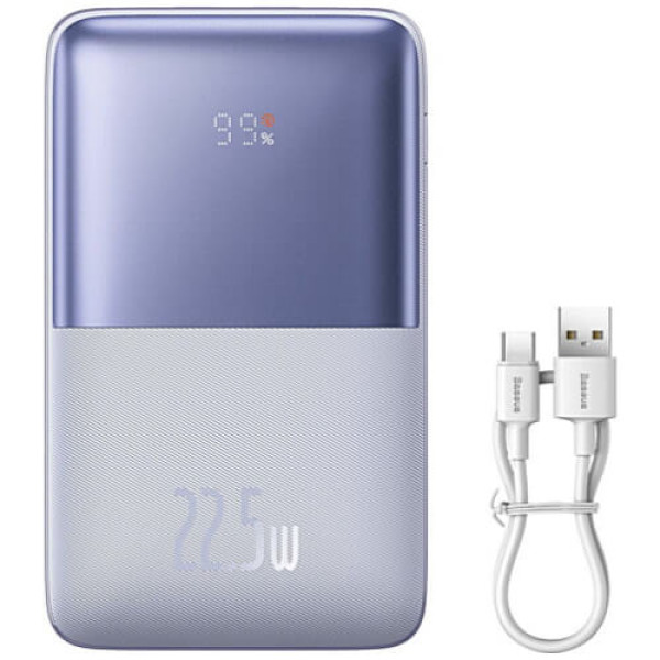 Зовнішній акумулятор Baseus Power Bank Bipow Pro Digital Display PD 20000mAh 22.5W Violet (PPBD040305)