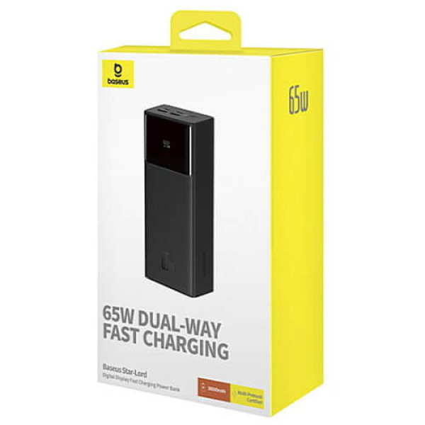 Зовнішній акумулятор Baseus Star-Lord Digital Display 30000mAh 65W Black (P10022908113-00)