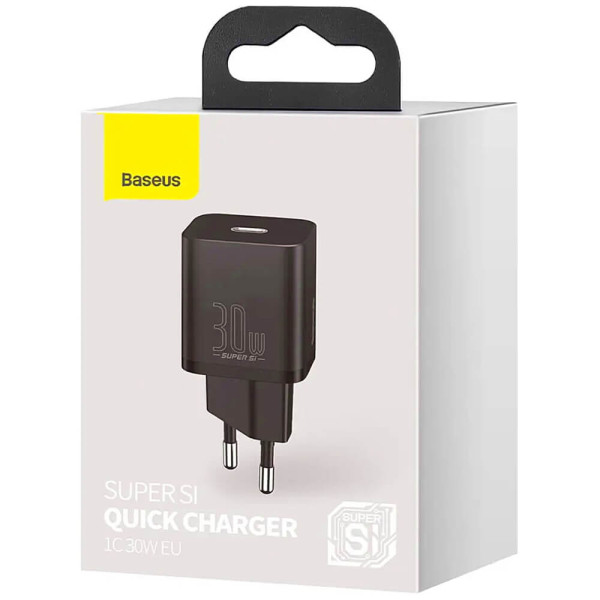Мережевий зарядний пристрій Baseus Super Si Quick Charger 30W Black (CCSUP-J01)