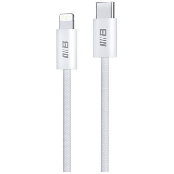 Кабель Blueo Braided PD Fast Charging USB-C to Lightning Cable (2m) White (BL012CL2)