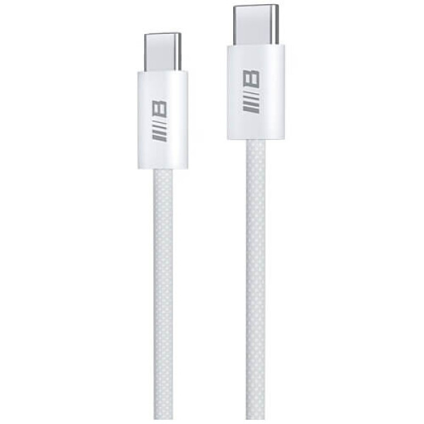 Кабель Blueo Braided PD Fast Charging USB-C to USB-C Cable (1m) White (BT5924CC)