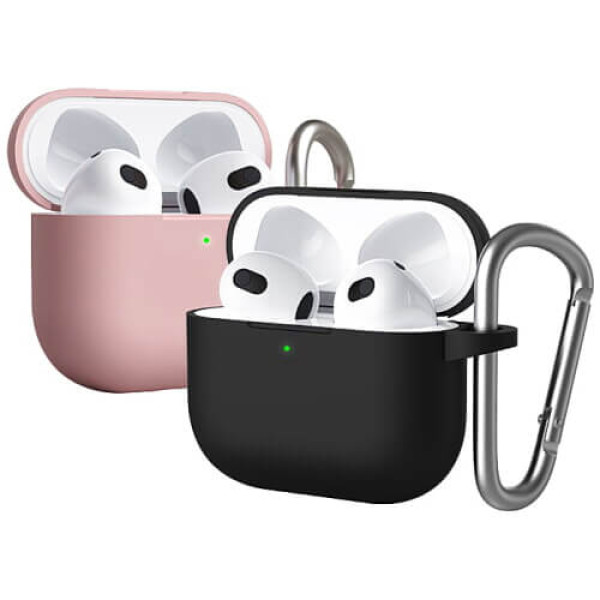 Чохол Blueo Liquid Silicone Case for Apple AirPods 3 with Carbine Pink