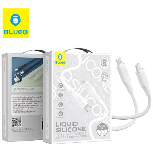 Кабель Blueo Liquid Silicone USB-C to Lightning Cable White (BC5938W)