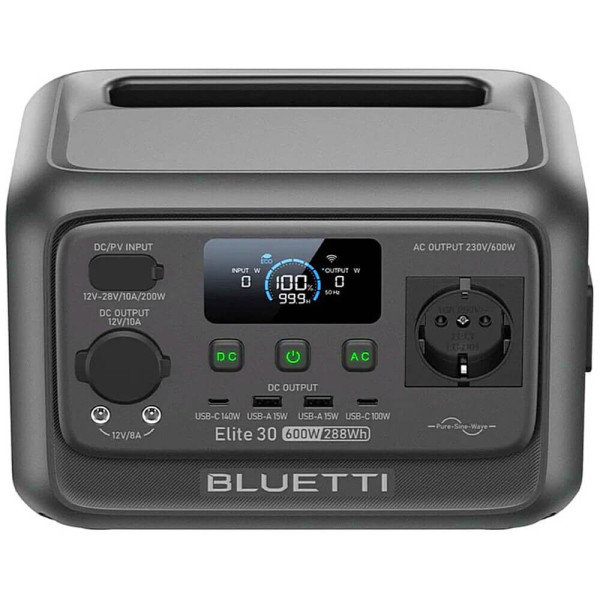 Зарядна станція BLUETTI Elite 30 V2 600W 288Wh (P-EL30V2-EU-GY-BL-010)