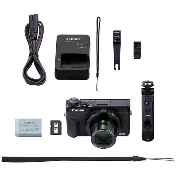 Компактний фотоапарат Canon PowerShot G7 X Mark III Black VLogger Kit (3637C029)