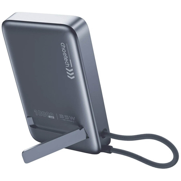 Зовнішній акумулятор Choetech Qi2 PD35W 10000mAh Magnetic Grey (B758)