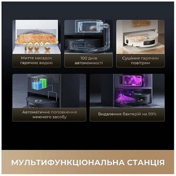 Робот-пилосос Dreame Aqua 10 Ultra Track Complete Black (RLR81CE-1-BL) ГАРАНТІЯ 12 міс.