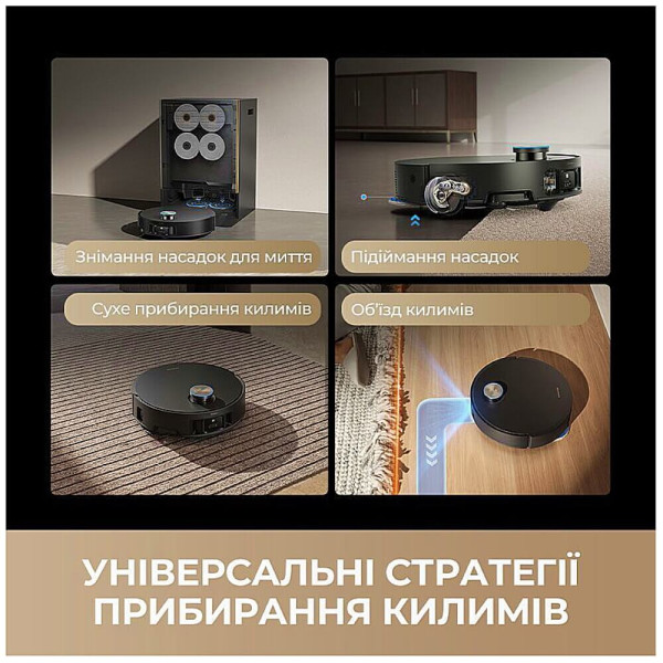 Робот-пилосос із вологим прибиранням Dreame Bot MatriX 10 Ultra Black (RLX95CE-bl) ГАРАНТІЯ 12 міс.