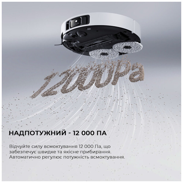 Робот-пилосос з вологим прибиранням Dreame X40 Ultra Complete White