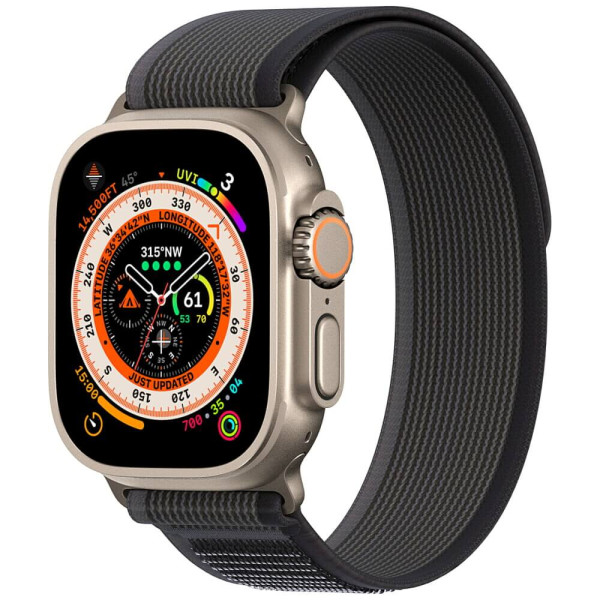 Ремінець Dux Ducis YJ Series for Apple Watch 42/44/45/46/49mm (Black Gray)