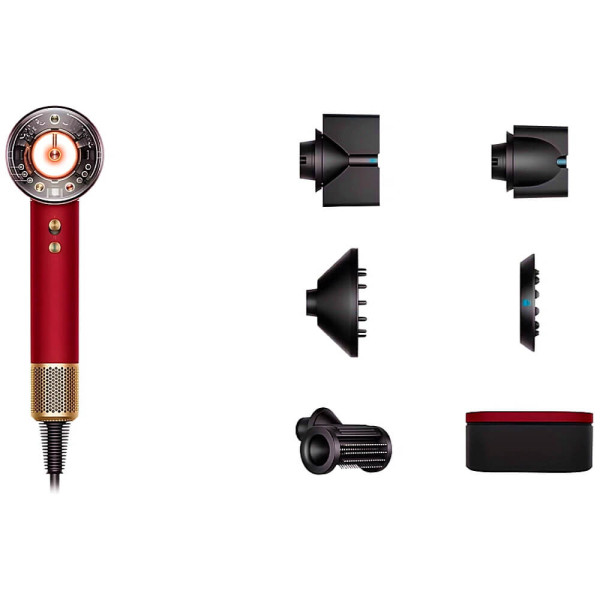 Фен Dyson Supersonic HD16 Nural Hair Dryer Straight+Wavy Red Velvet/Gold (493117-01) ГАРАНТІЯ 3 міс.