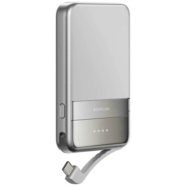 Зовнішній акумулятор EcoFlow RAPID Magnetic 5000mAh 30W Silver (EF-RAPID5000-EU)