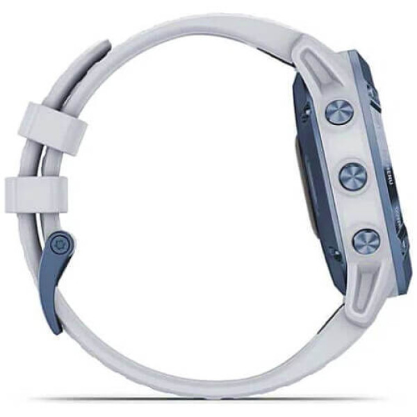 Смарт-годинник Garmin Fenix 6 Pro Solar Edition Mineral Blue with Whitestone Band (010-02410-19) ГАРАНТІЯ 3 міс