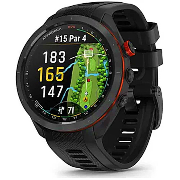 Смарт-годинник Garmin Approach S70 47mm B. Ceramic Bezel w. Black S. Band (010-02746-02/12) ГАРАНТІЯ 3 міс.