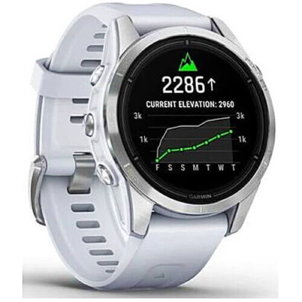 Смарт-годинник Garmin Epix Pro Gen 2 42mm Silver w. Whitestone Band (010-02802-00/01) ГАРАНТІЯ 3 міс.