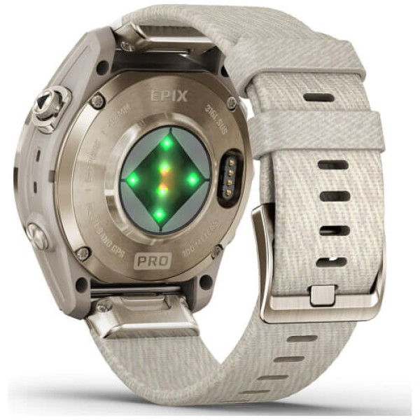 Смарт-годинник Garmin Epix Pro Gen 2 Sapphire 42mm Soft Gold with Cream H. Nylon Band (010-02802-20) ГАРАНТІЯ 3 міс.